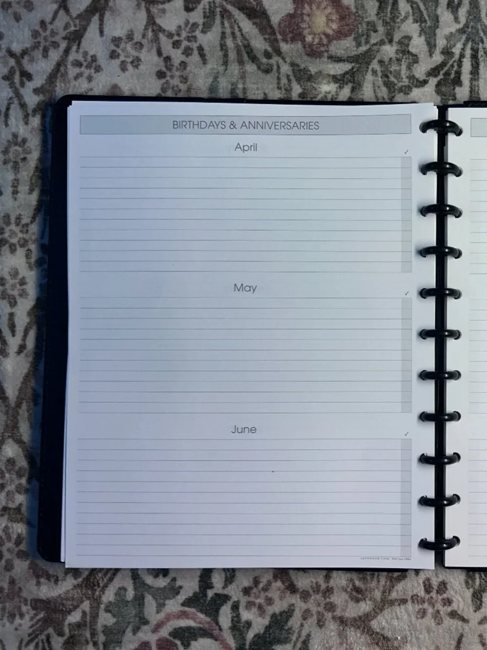 Circa Leather Discbound Calendar, Planner, Notebook. Color: Saddle